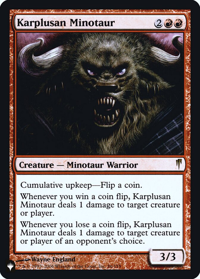 Karplusan Minotaur [Secret Lair: Heads I Win, Tails You Lose] | Game Master's Emporium (The New GME)