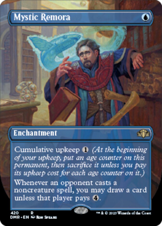 Mystic Remora (Borderless Alternate Art) [Dominaria Remastered] | Game Master's Emporium (The New GME)