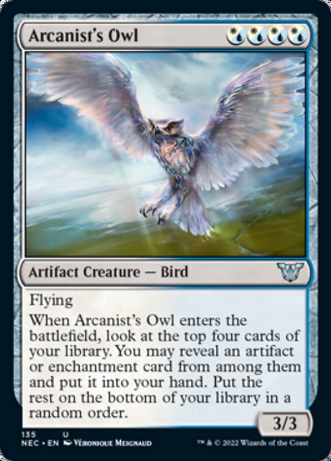 Arcanist's Owl [Kamigawa: Neon Dynasty Commander] | Game Master's Emporium (The New GME)