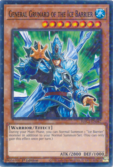 General Grunard of the Ice Barrier (Duel Terminal) [HAC1-EN042] Common | Game Master's Emporium (The New GME)