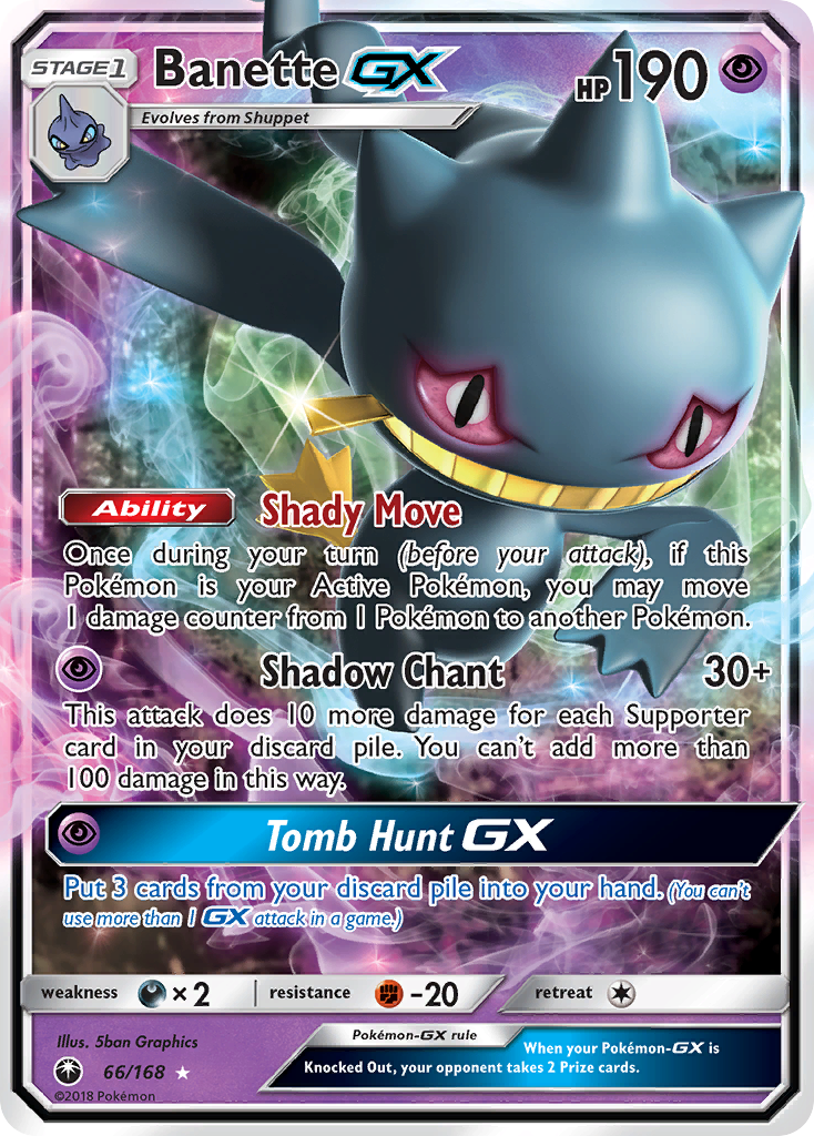 Banette GX (66/168) [Sun & Moon: Celestial Storm] | Game Master's Emporium (The New GME)
