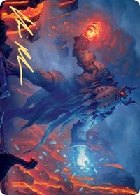 Aegar, the Freezing Flame (Gold-Stamped Signature) [Kaldheim Art Series] | Game Master's Emporium (The New GME)