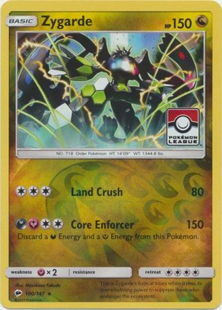 Zygarde (100/147) (League Promo) [Sun & Moon: Burning Shadows] | Game Master's Emporium (The New GME)