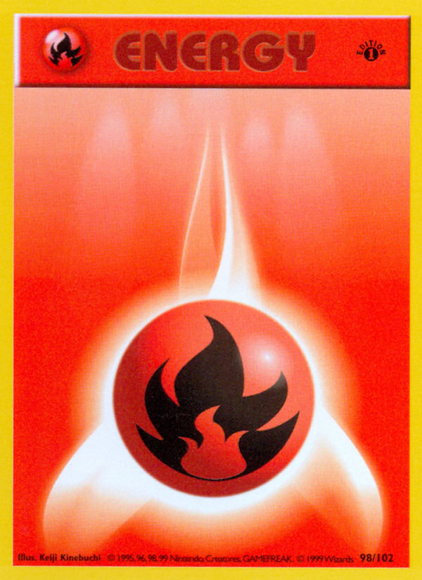 Fire Energy (98/102) (Shadowless) [Base Set 1st Edition] | Game Master's Emporium (The New GME)