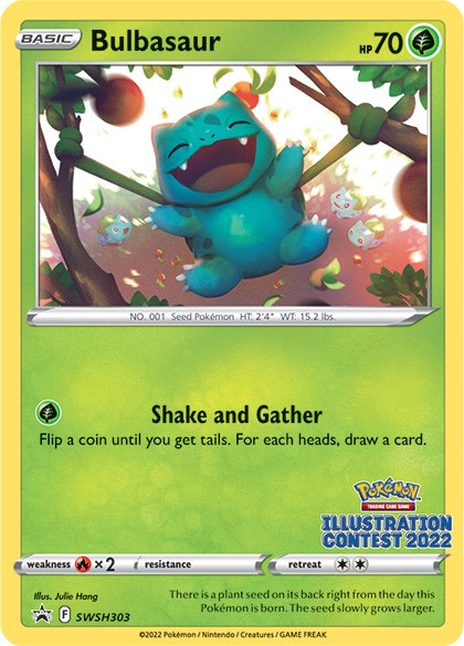 Bulbasaur (SWSH303) (Illustration Contest 2022) [Sword & Shield: Black Star Promos] | Game Master's Emporium (The New GME)