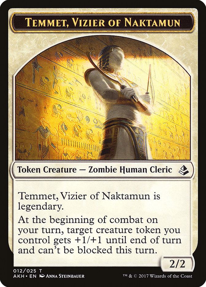 Temmet, Vizier of Naktamun Token [Amonkhet Tokens] | Game Master's Emporium (The New GME)