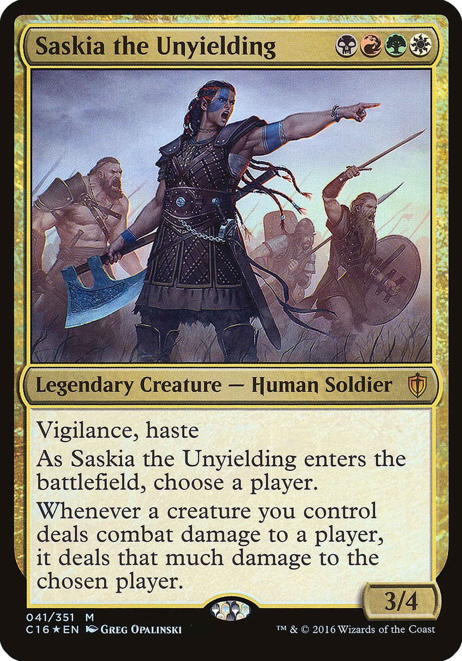 Saskia the Unyielding (Oversized) [Commander 2016 Oversized] | Game Master's Emporium (The New GME)