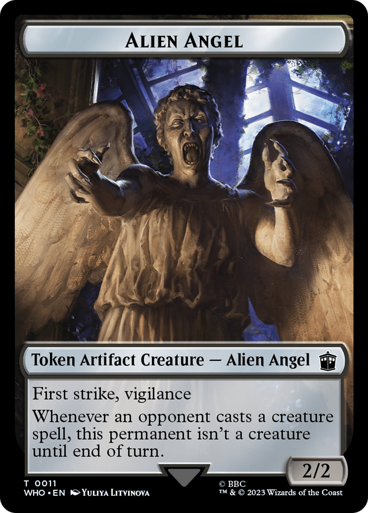 Alien Angel // Dalek Double-Sided Token [Doctor Who Tokens] | Game Master's Emporium (The New GME)