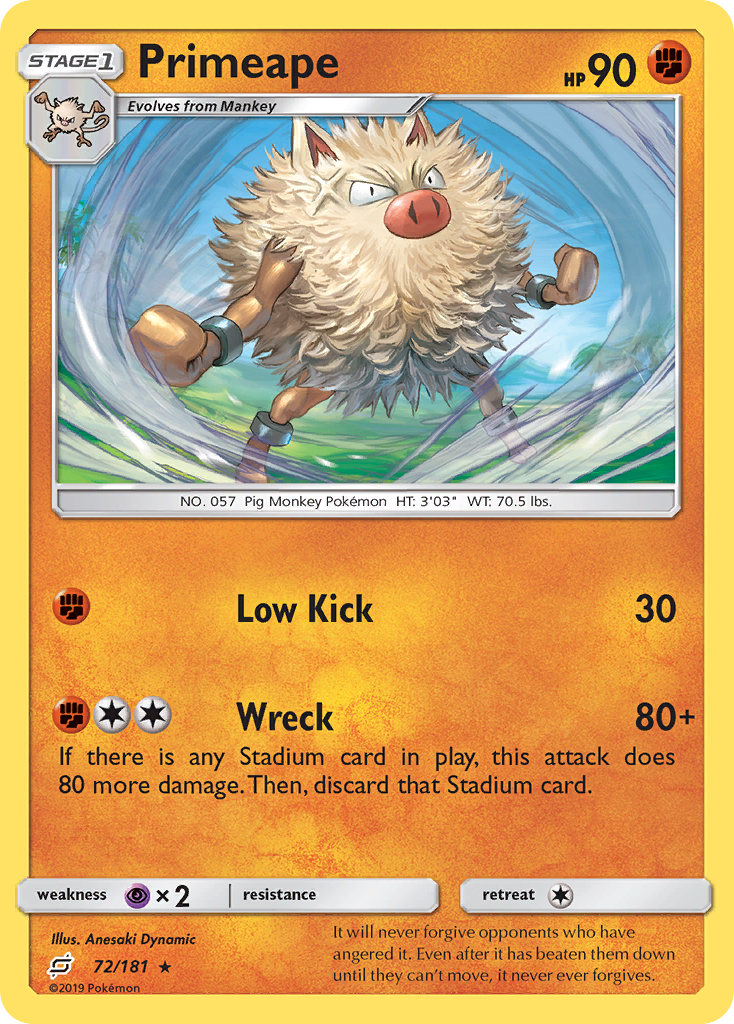 Primeape (72/181) [Sun & Moon: Team Up] | Game Master's Emporium (The New GME)