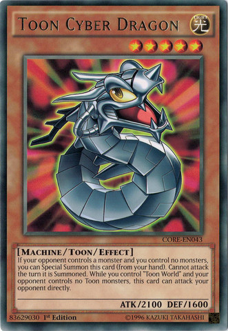 Toon Cyber Dragon [CORE-EN043] Rare | Game Master's Emporium (The New GME)