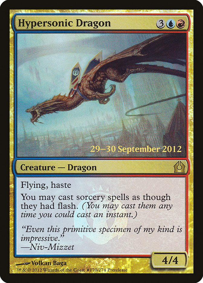 Hypersonic Dragon [Return to Ravnica Prerelease Promos] | Game Master's Emporium (The New GME)