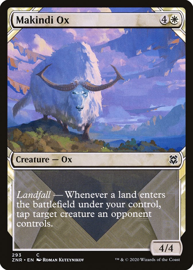 Makindi Ox (Showcase) [Zendikar Rising] | Game Master's Emporium (The New GME)