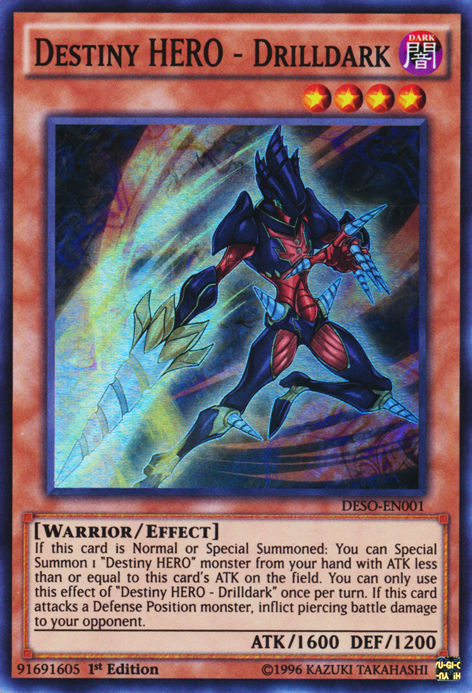 Destiny HERO - Drilldark [DESO-EN001] Super Rare | Game Master's Emporium (The New GME)