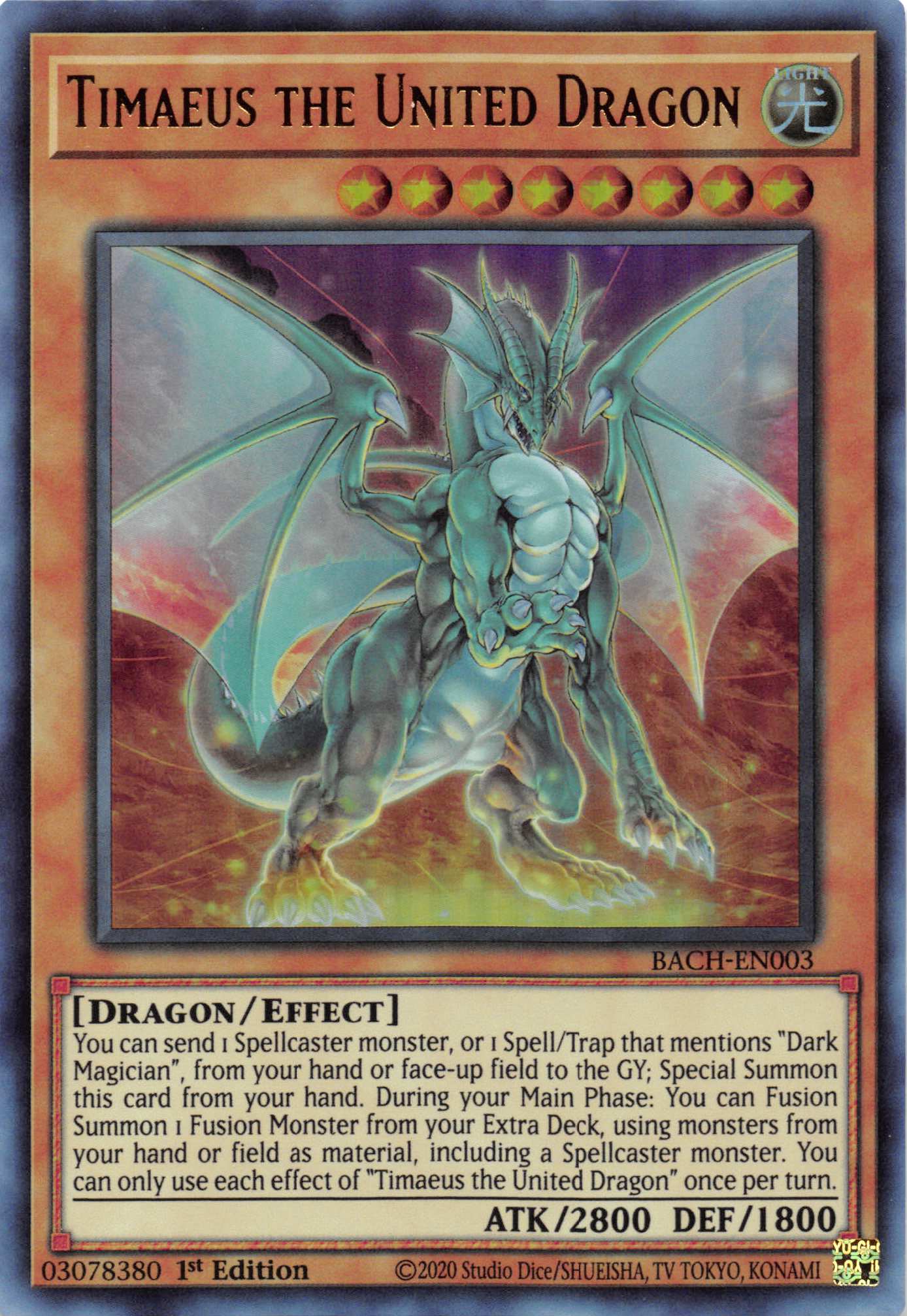 Timaeus the United Dragon [BACH-EN003] Ultra Rare | Game Master's Emporium (The New GME)