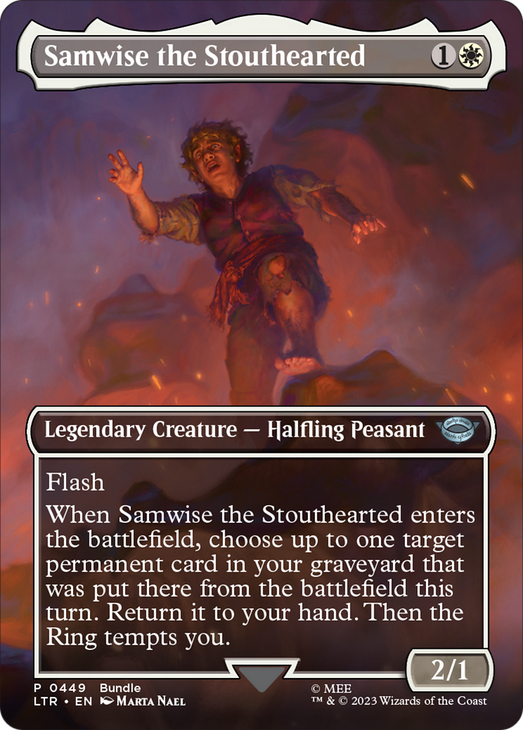 Samwise the Stouthearted (Borderless Alternate Art) [The Lord of the Rings: Tales of Middle-Earth] | Game Master's Emporium (The New GME)