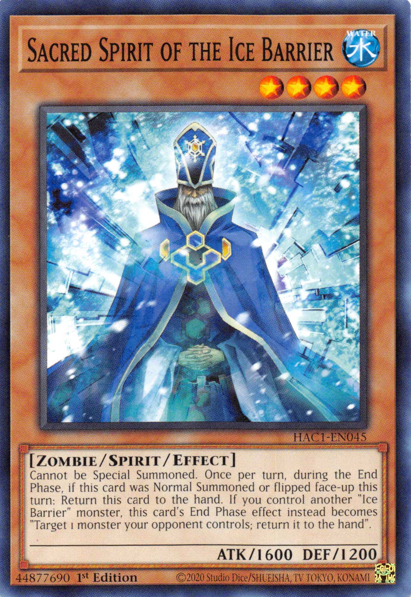 Sacred Spirit of the Ice Barrier [HAC1-EN045] Common | Game Master's Emporium (The New GME)
