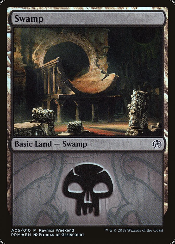 Swamp (A05) [Ravnica Allegiance Ravnica Weekend] | Game Master's Emporium (The New GME)