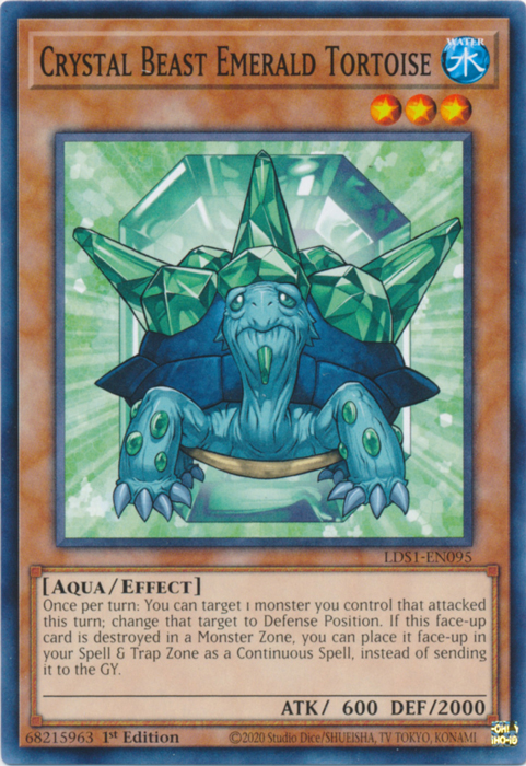 Crystal Beast Emerald Tortoise [LDS1-EN095] Common | Game Master's Emporium (The New GME)