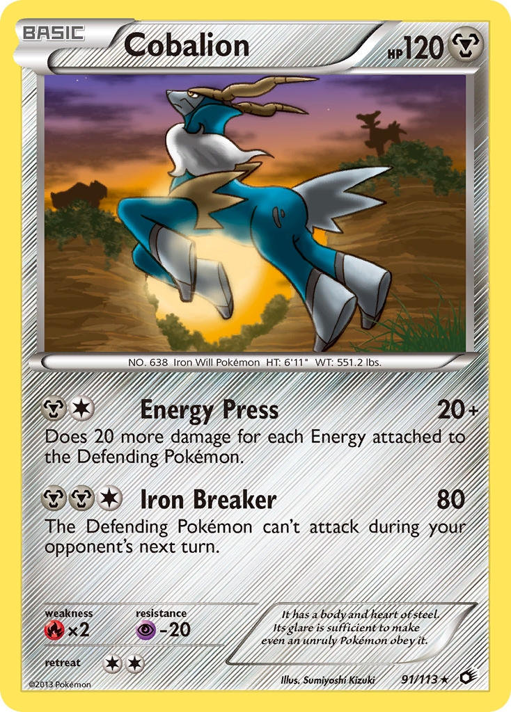 Cobalion (91/113) [Black & White: Legendary Treasures] | Game Master's Emporium (The New GME)