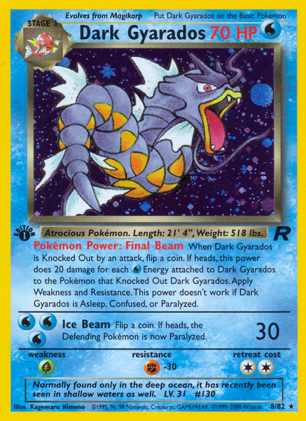 Dark Gyarados (8/82) [Team Rocket 1st Edition] | Game Master's Emporium (The New GME)