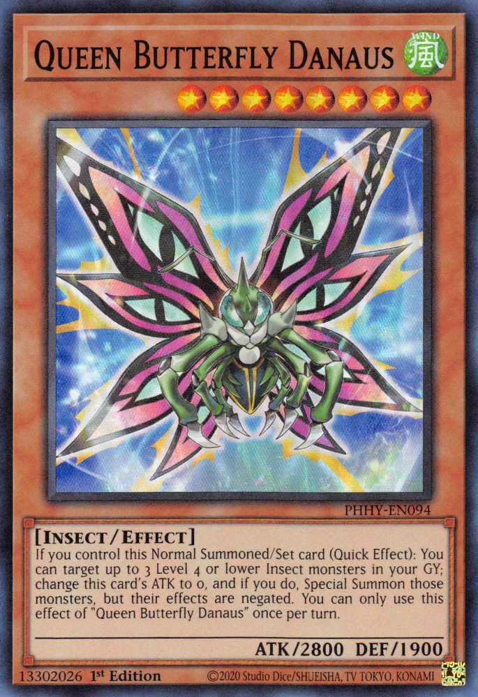 Queen Butterfly Danaus [PHHY-EN094] Super Rare | Game Master's Emporium (The New GME)