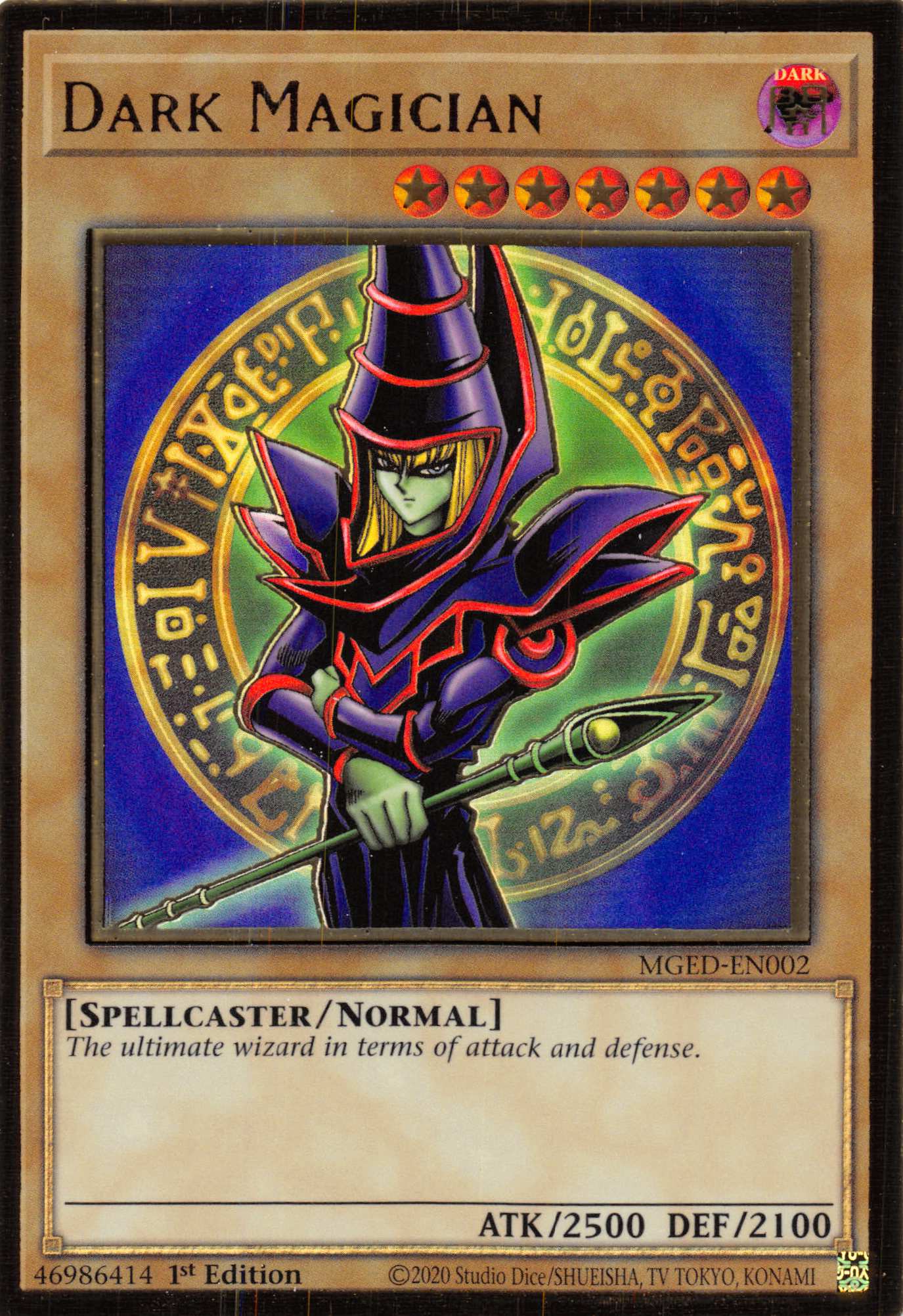 Dark Magician (Alternate Art) [MGED-EN002] Gold Rare | Game Master's Emporium (The New GME)