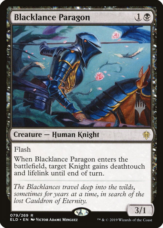 Blacklance Paragon (Promo Pack) [Throne of Eldraine Promos] | Game Master's Emporium (The New GME)