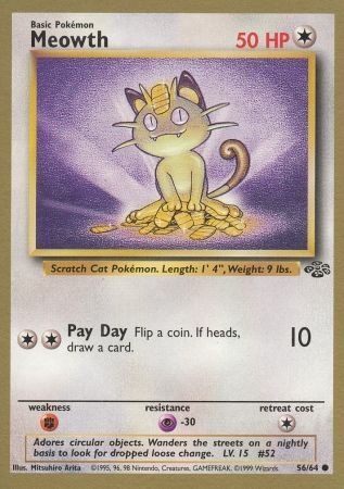 Meowth (56/64) (Gold Bordered Promo) [Jungle Unlimited] | Game Master's Emporium (The New GME)