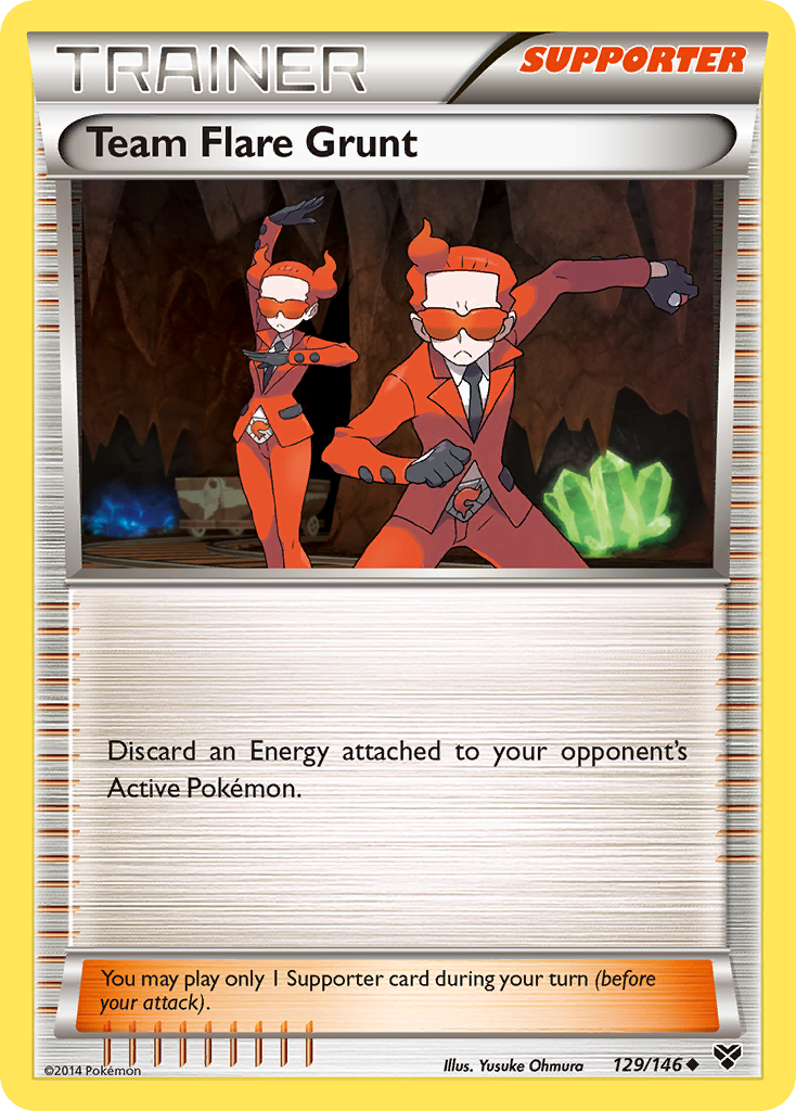 Team Flare Grunt (129/146) [XY: Base Set] | Game Master's Emporium (The New GME)