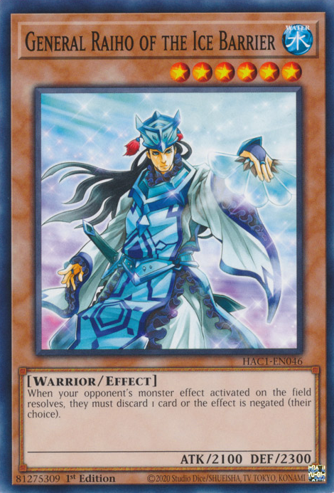 General Raiho of the Ice Barrier [HAC1-EN046] Common | Game Master's Emporium (The New GME)