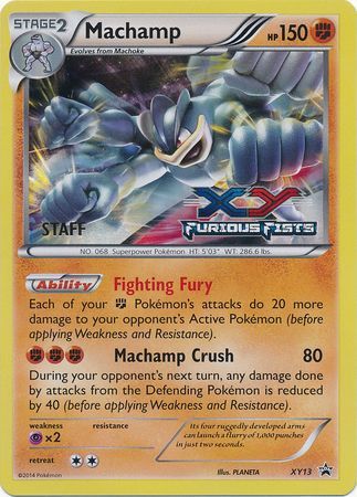 Machamp (XY13) (Staff) [XY: Black Star Promos] | Game Master's Emporium (The New GME)