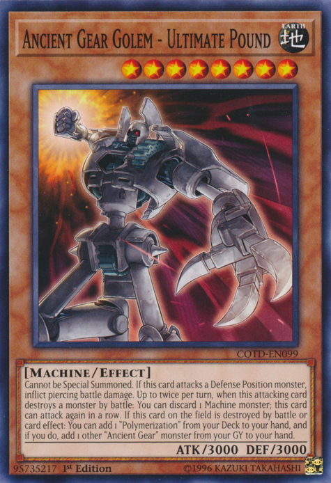 Ancient Gear Golem - Ultimate Pound [COTD-EN099] Common | Game Master's Emporium (The New GME)