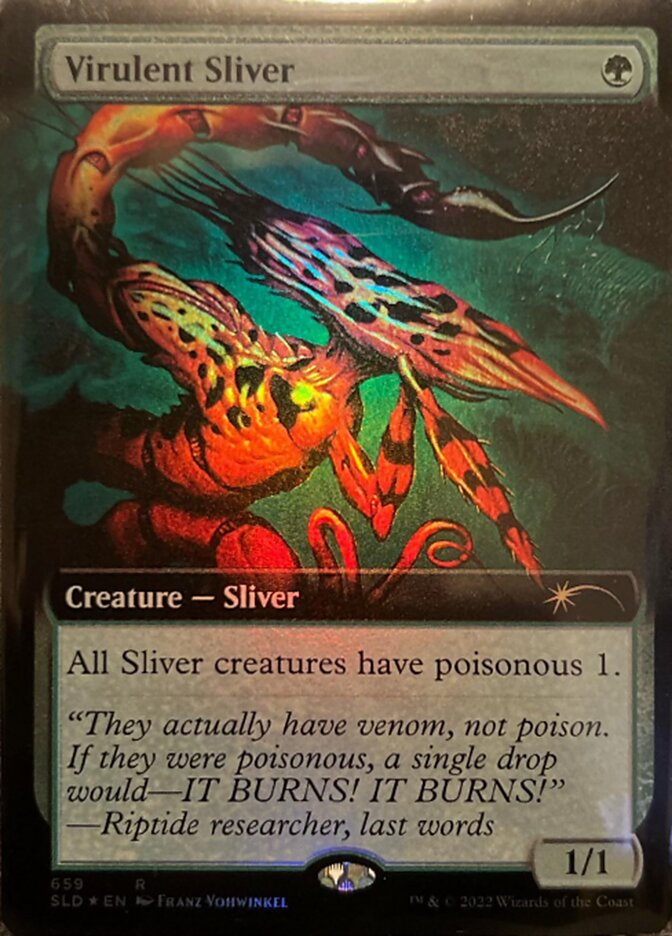 Virulent Sliver (Extended Art) [Secret Lair Drop Promos] | Game Master's Emporium (The New GME)