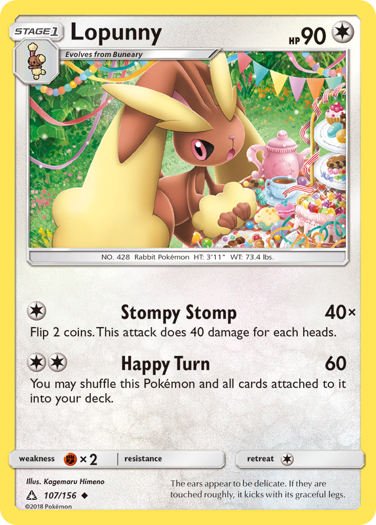 Lopunny (107/156) [Sun & Moon: Ultra Prism] | Game Master's Emporium (The New GME)