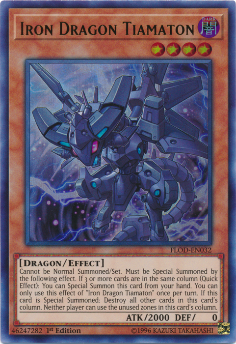 Iron Dragon Tiamaton [FLOD-EN032] Ultra Rare | Game Master's Emporium (The New GME)