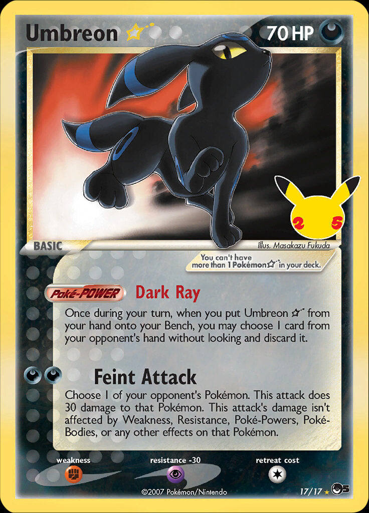 Umbreon (17/17) (Star) [Celebrations: 25th Anniversary - Classic Collection] | Game Master's Emporium (The New GME)