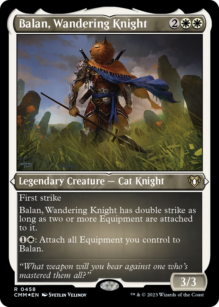 Balan, Wandering Knight (Foil Etched) [Commander Masters] | Game Master's Emporium (The New GME)