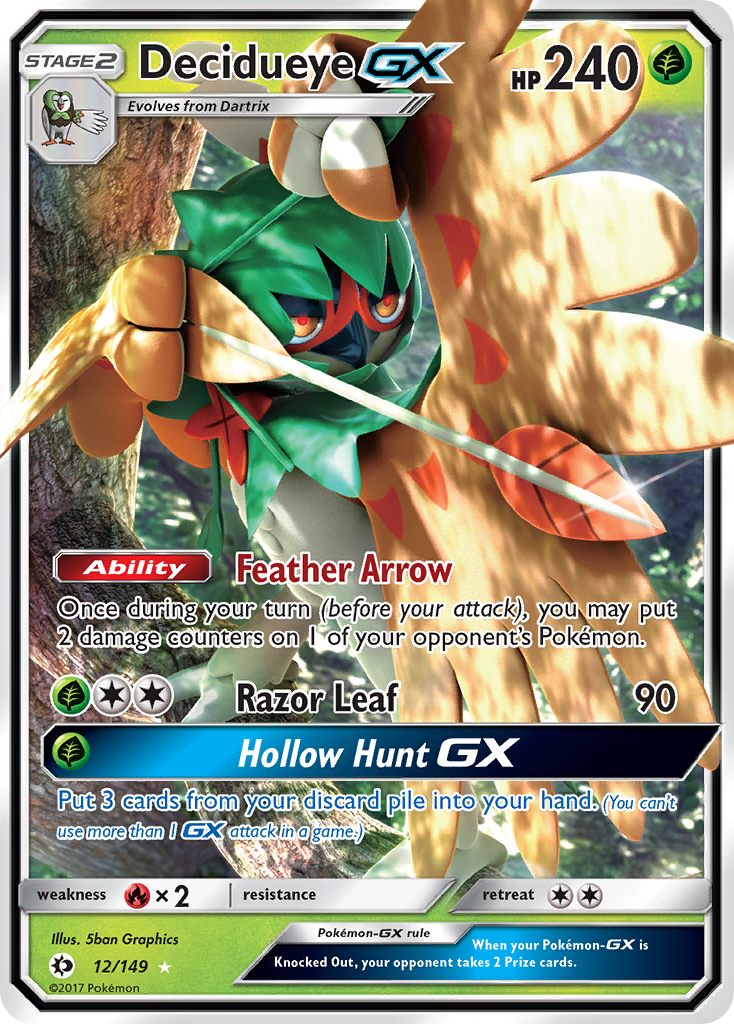 Decidueye GX (12/149) [Sun & Moon: Base Set] | Game Master's Emporium (The New GME)