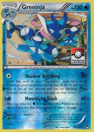 Greninja (40/122) (League Promo 4th Place) [XY: BREAKpoint] | Game Master's Emporium (The New GME)