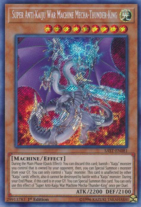 Super Anti-Kaiju War Machine Mecha-Thunder-King [SAST-EN081] Secret Rare | Game Master's Emporium (The New GME)