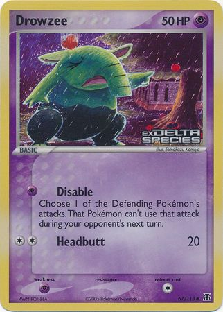 Drowzee (67/113) (Stamped) [EX: Delta Species] | Game Master's Emporium (The New GME)