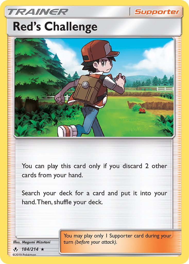 Red's Challenge (184/214) (Theme Deck Exclusive) [Sun & Moon: Unbroken Bonds] | Game Master's Emporium (The New GME)