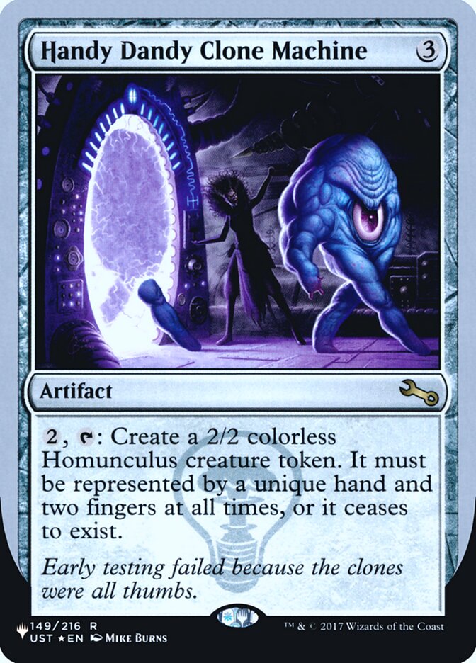 Handy Dandy Clone Machine (Unfinity Foil Edition) [The List] | Game Master's Emporium (The New GME)