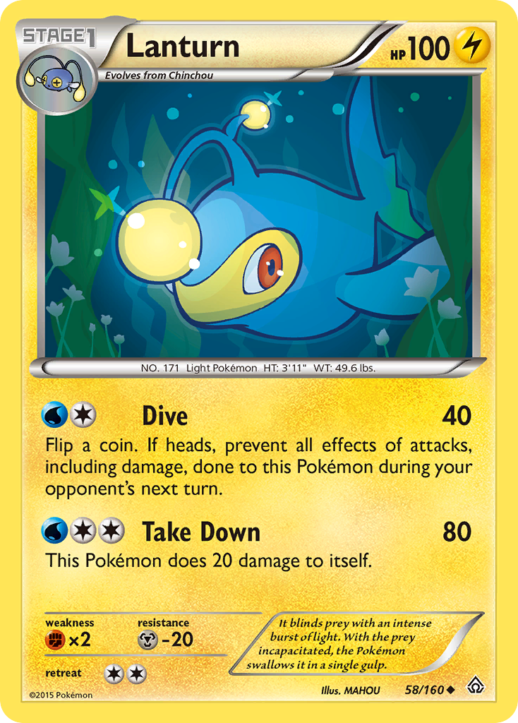 Lanturn (58/160) [XY: Primal Clash] | Game Master's Emporium (The New GME)
