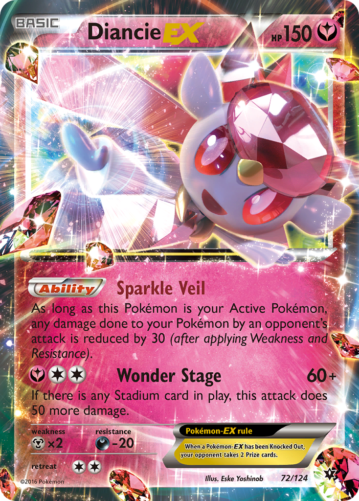 Diancie EX (72/124) [XY: Fates Collide] | Game Master's Emporium (The New GME)