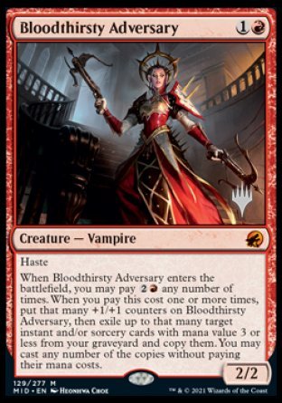 Bloodthirsty Adversary (Promo Pack) [Innistrad: Midnight Hunt Promos] | Game Master's Emporium (The New GME)