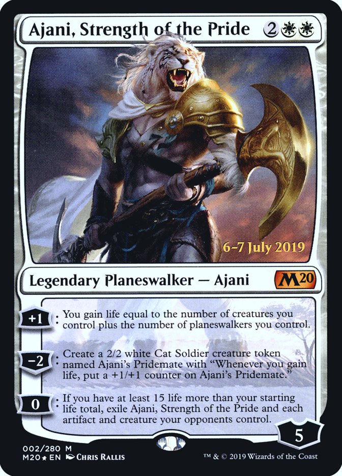 Ajani, Strength of the Pride [Core Set 2020 Prerelease Promos] | Game Master's Emporium (The New GME)