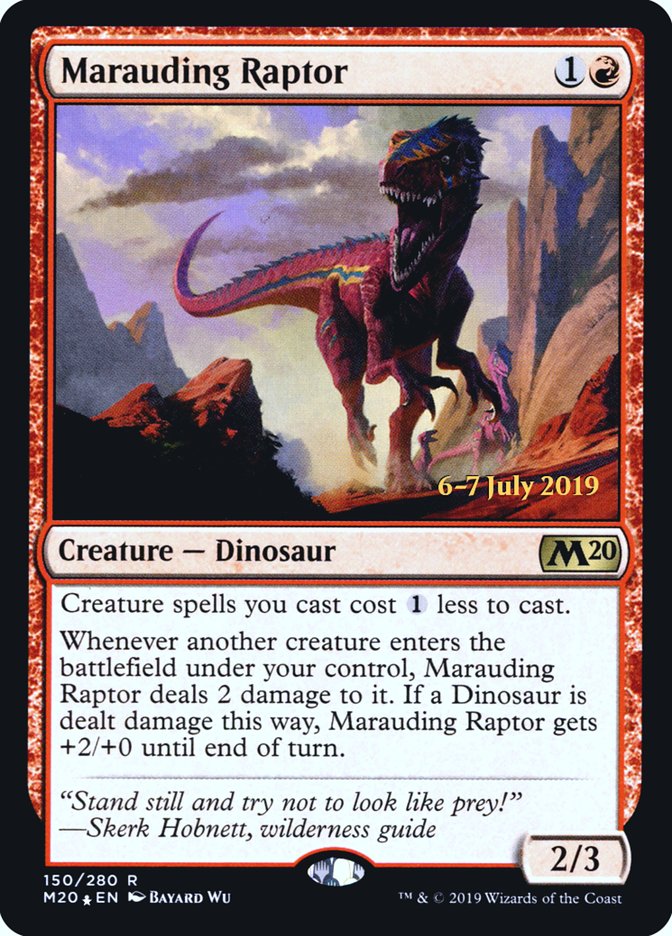 Marauding Raptor [Core Set 2020 Prerelease Promos] | Game Master's Emporium (The New GME)