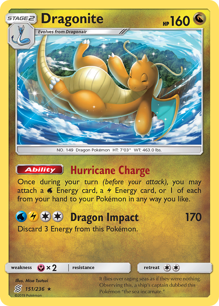 Dragonite (151/236) (Cosmos Holo) [Sun & Moon: Unified Minds] | Game Master's Emporium (The New GME)