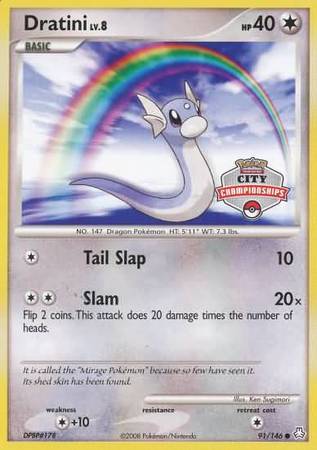 Dratini (91/146) (City Championship Promo) [Diamond & Pearl: Legends Awakened] | Game Master's Emporium (The New GME)